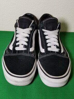 Vans Old Skool Black White Skate Shoes Men Size 4 Women 5.5 Suede Sneakers